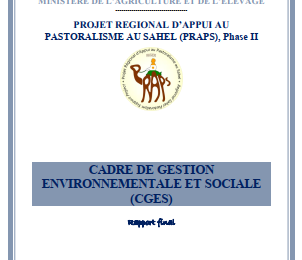 (PRAPS Niger), Phase II -CADRE DE GESTION ENVIRONNEMENTALE ET SOCIALE (CGES) – Rapport final