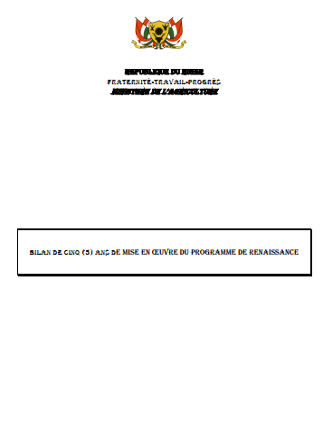 BILAN DE CINQ (5) ANS DE MISE EN OEUVRE DU PROGRAMME DE RENAISSANCE