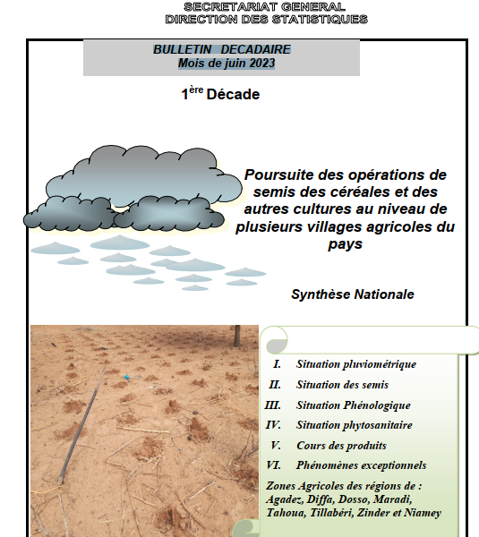 BULLETIN DÉCADAIRE du Mois de juin 2023