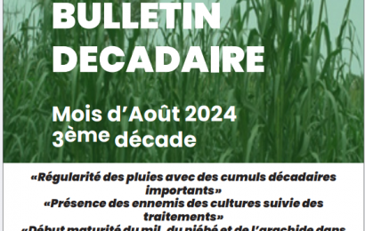 Bulletin 3ème décade Août 2024