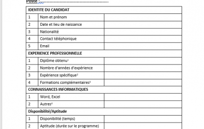 FORMULAIRE PACIPA