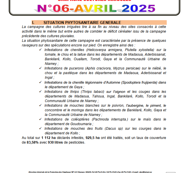 BULLETIN PHYTOSANITAIRE
