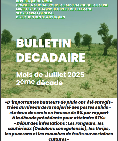 BULLETIN DECADAIRE      Mois de Juillet 2025         2ème décade